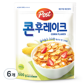 포스트 콘후레이크 시리얼, 500g, 6개