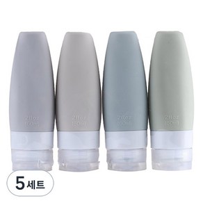 여행 다목적 실리콘 공병 60ml x 4종 세트 B형, 혼합색상, 5세트