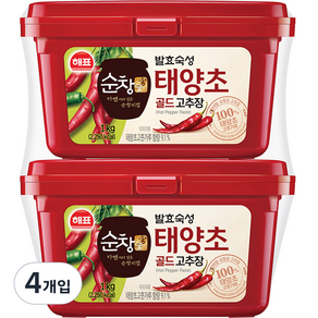 해표 순창궁 태양초 골드 고추장, 1kg, 4개