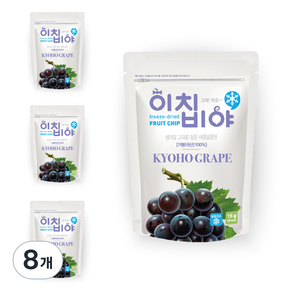 이치비야 동결건조 과일칩 거봉, 15g, 8개