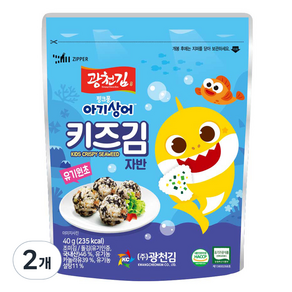 광천김 핑크퐁 키즈김자반, 40g, 2개