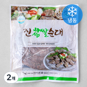 순대애빠지다 진 찹쌀순대 (냉동), 1kg, 2개