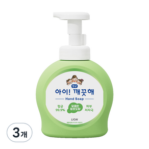 아이깨끗해 향균 폼 핸드솝 청포도향, 490ml, 3개