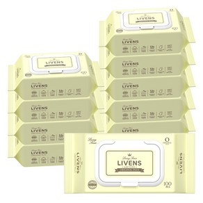 리벤스 NEW 오리지널 플러스 에디션 도톰한 엠보싱 물티슈 캡형, 50g, 100매, 10개
