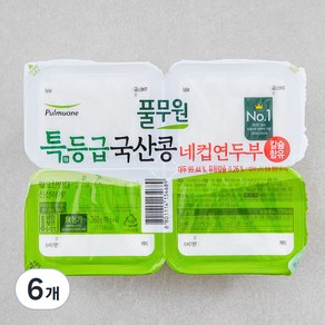 풀무원 특등급 국산콩 네컵연두부, 360g, 6개