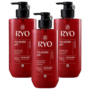 려 함빛 극손상 & 영양 샴푸 탈모증상완화 플로럴 파우더리향, 480ml, 3개