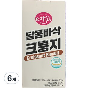 이더스 달콤바삭 크룽지 과자 5p, 120g, 6개