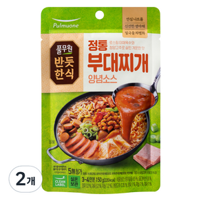 반듯한식 풀무원 정통 부대찌개 양념, 2개, 150g