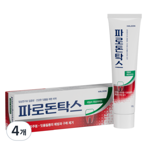 파로돈탁스 데일리 후로라이드 잇몸 치약, 100g, 4개