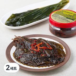 일미 명이나물장아찌 180g + 양념깻잎장아찌 180g 캠핑세트, 2세트