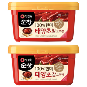 청정원순창 100% 현미 태양초 찰고추장, 2kg, 2개