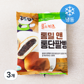 풀스키즈 통밀 앤 통단팥빵 (냉동), 60g, 3개