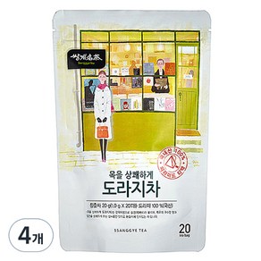 쌍계명차 목을 상쾌하게 도라지차, 20개입, 4개, 1g