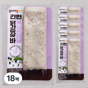 곰곰 간편 닭가슴살바 블랙페퍼, 80g, 1개입, 18개