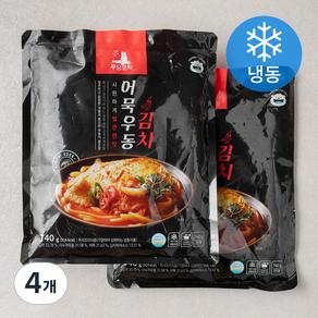 푸딩팩토리 김치 어묵우동 2인분(냉동), 740g, 4개