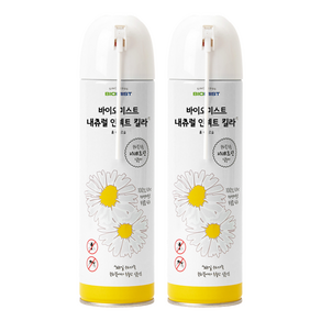 바이오미스트 내츄럴 인섹트 킬라 홈 에어로솔 살충제 스탠다드 무향, 500ml, 2개