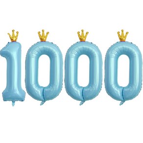 JOYPARTY 숫자 1000 은박풍선 왕관 90cm