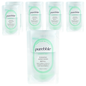 퓨어블 프리미엄 포밍 핸드워시 편백향 그린 리필, 6개, 300ml