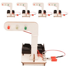 티처스 STEAM 과학교구 LED 3색 신호등 DIY 만들기 세트 E-25, 5세트