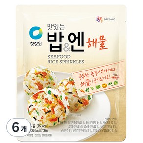 청정원 맛있는 밥 엔 해물 후리가케, 24g, 6개