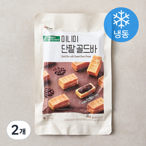 모노키친 미니미 단팥 골드바 (냉동), 280g, 2개