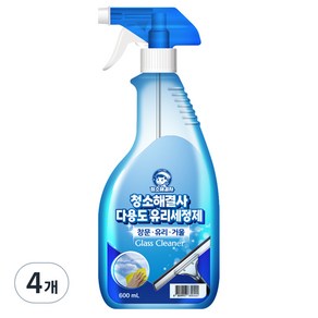 청소해결사 다용도 유리세정제, 600ml, 4개