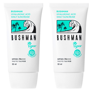 부쉬맨 히알루론산 데일리 선크림 SPF50+ PA++++, 50ml, 2개