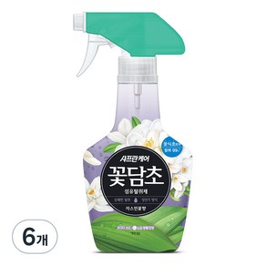 샤프란 꽃담초 섬유탈취제 자스민꽃향 본품, 400ml, 6개