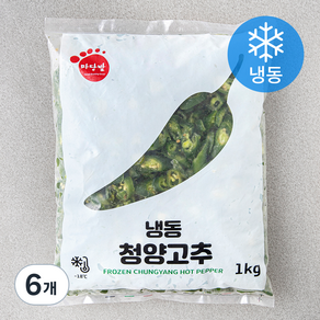 마당발 중국산 청양고추 (냉동), 1kg, 6개