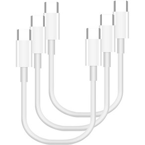 pines Lightning C타입- C타입 PD 숏 충전케이블 3p, 화이트, 20cm, 3개