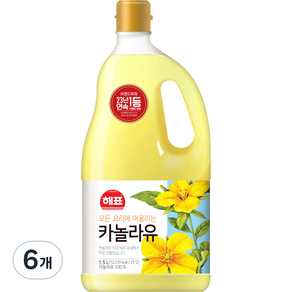 해표 카놀라유, 1.5L, 6개