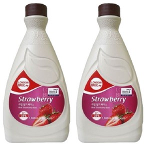 런던브릭스 리얼 딸기 음료 베이스, 1.5L, 2개