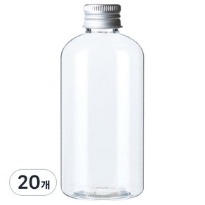 병도매닷컴 DTB250 투명 음료용기 알루미늄 실버캡, 250ml, 20개