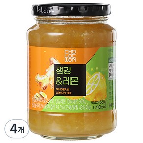 초록원 생강&레몬차, 560g, 1개입, 4개