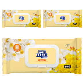 피죤 건조기용 오리지널 시트 섬유유연제 옐로미모사 본품, 80개입, 3개