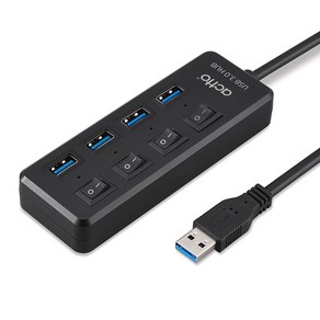 엑토 스피드업 USB 3.0 4포트 허브 HUB-33, 블랙, 1개