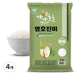 가가호호 영호진미 쌀, 특등급, 3kg, 4개