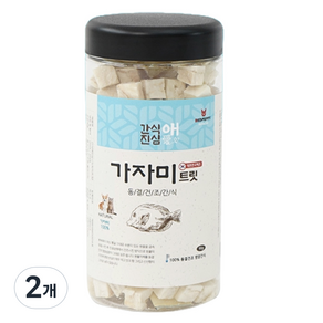 레드퍼피 강아지 간식애진심 동결 건조 통간식, 가자미맛, 90g, 2개