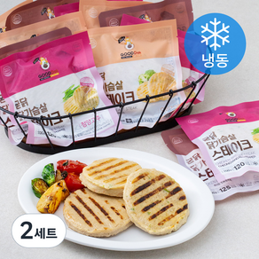 굳닭 닭가슴살 스테이크 청양고추맛 4개 + 갈비맛 3개 + 오리지널맛 3개 (냉동), 100g, 1개입, 20개
