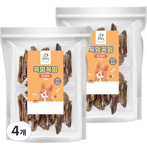 꼭멍꼭멍 강아지 수제간식, 오리날개, 500g, 4개