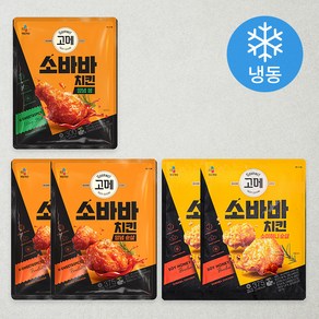 고메 소바바 치킨 양념 순살 375G 2P + 양념 봉 300G 1P + 소이허니 순살 375g 2P (냉동), 1세트