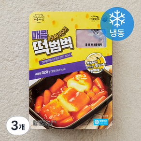 서울마님 매콤 통모짜떡구이 떡범벅 (냉동), 320g, 3개