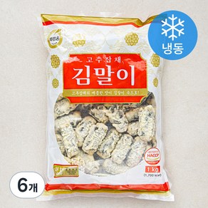 푸르온 고추잡채 김말이 (냉동), 1000g, 6개