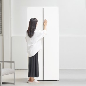 도모 아르디아 2단 행거형 옷장 800 방문설치, 화이트