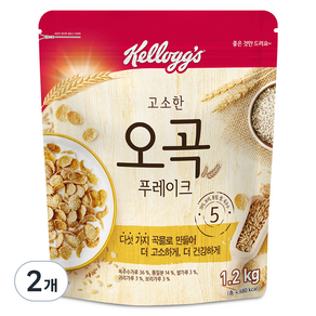 켈로그 오곡 푸레이크 시리얼, 1.2kg, 2개