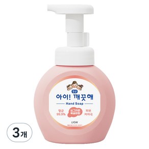 아이깨끗해 항균 폼 핸드솝 복숭아향, 250ml, 3개