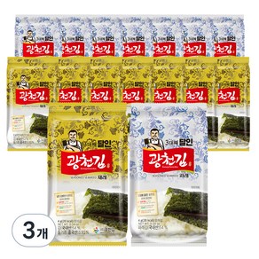 3대째 달인 재래 파래 혼합 광천김, 64g, 3개