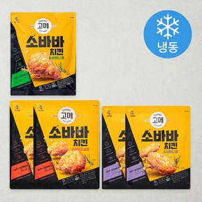 고메 소바바 치킨 소이허니 순살 375g 2P + 소이허니 윙 300g 2P + 소이허니 봉 300g 1P (냉동), 1세트