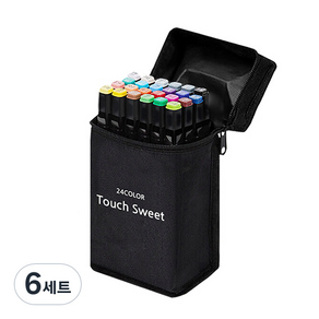 Touch Sweet 트윈 마카펜 세트, 6세트, 24색