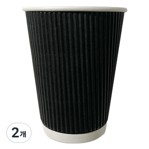 대한 3중 웨이브 블랙 종이컵 340ml, 2개, 50개입
